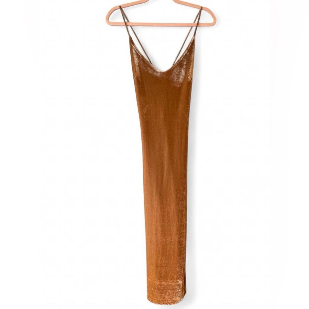 Amuse Society Shiny Caramel Maxi Dress S